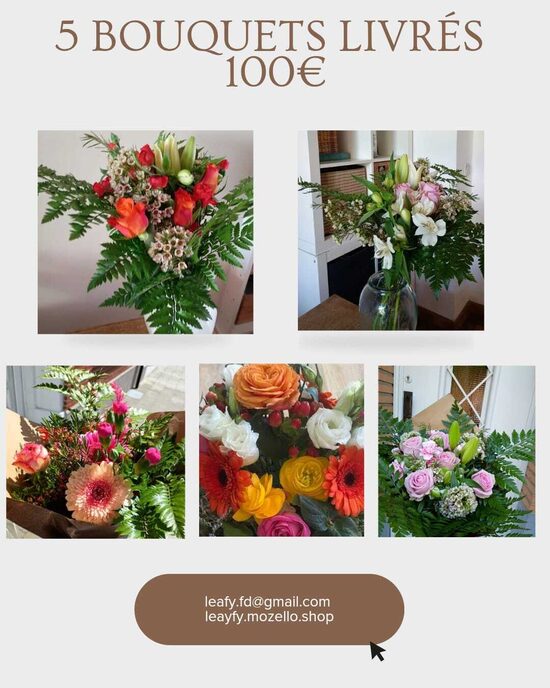 Abonnement de 5 bouquets pour 100€ - Abonnement van 5 boeketten  voor 100€